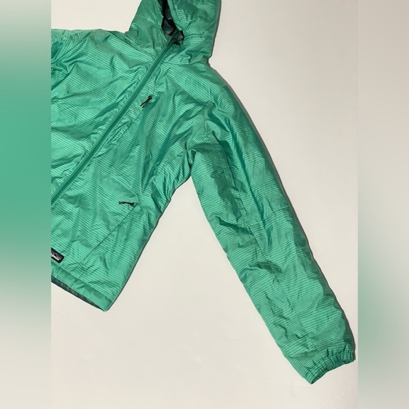 Patagonia Micro Puff Hooded Jacket Teal Green Grid 83986 outdoor small s - Picture 9 of 15